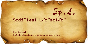 Szélesi László névjegykártya