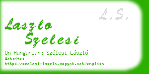laszlo szelesi business card