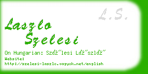 laszlo szelesi business card